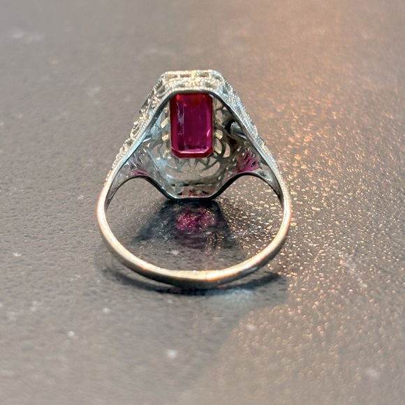 Stunning Vintage filigree 14 karat ring - Picture 4 of 8